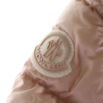Moncler Kids Arabette Down Jacket Fleece Cut Replacement Zip Up Pink — view 5