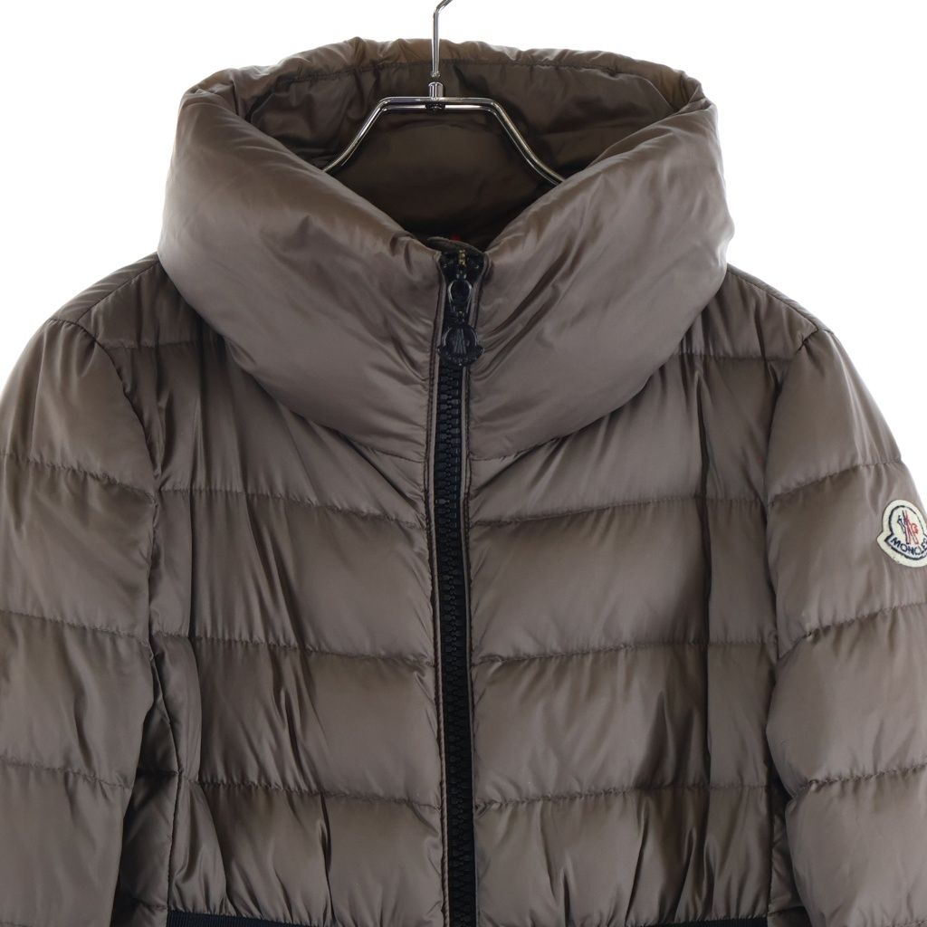 Moncler Tarhue Down Coat Long Beige Nylon — view 3