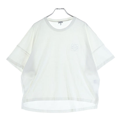 Loewe Anagram Embroidery T-Shirt White Cotton