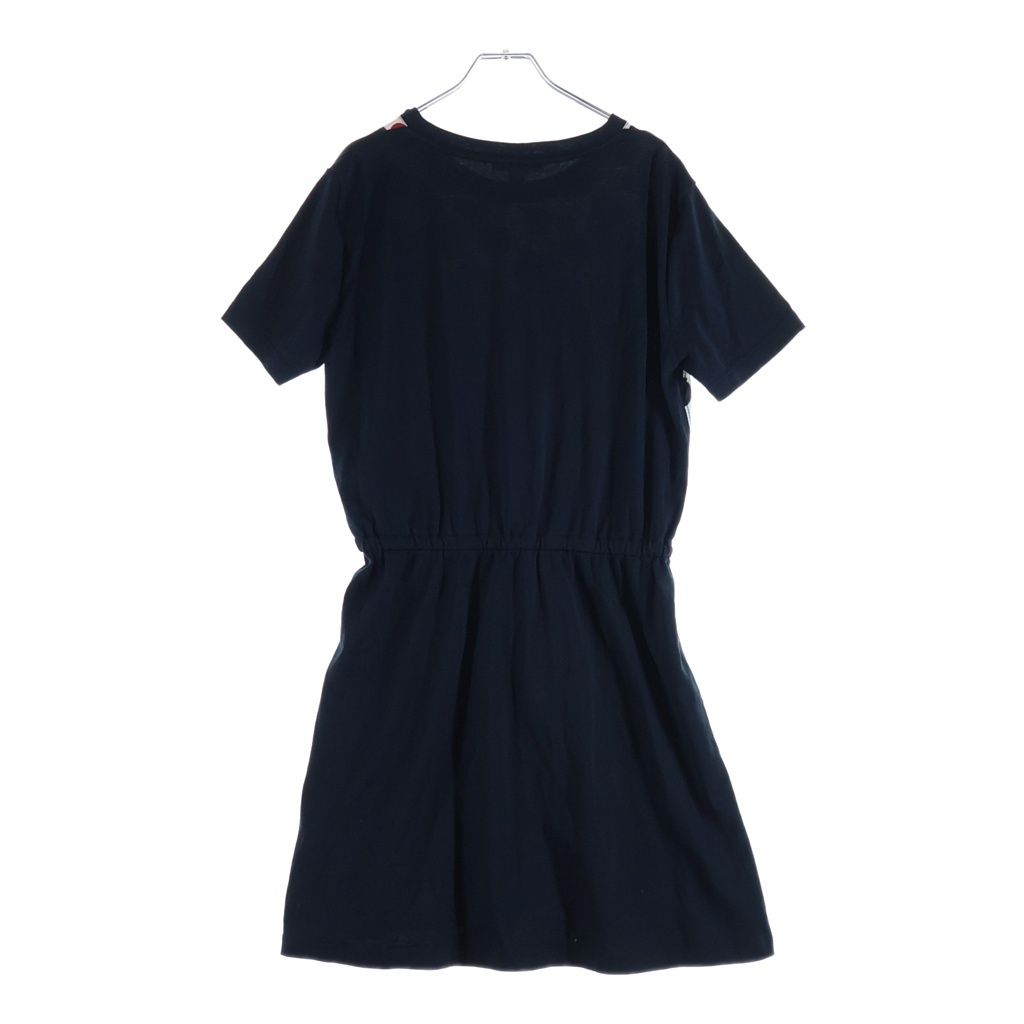 Louis Vuitton Polka Dot Drawcord Short Sleeve Dress Navy White — view 2