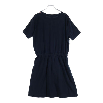 Louis Vuitton Polka Dot Drawcord Short Sleeve Dress Navy White — view 2