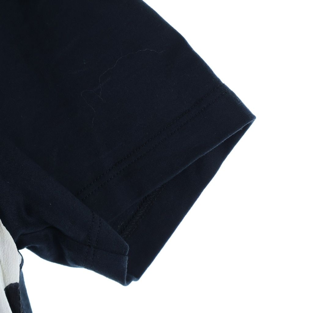 Louis Vuitton Polka Dot Drawcord Short Sleeve Dress Navy White — view 5