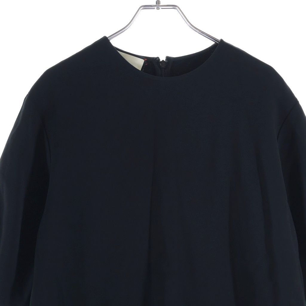 Gucci Sherry Line Side Mid Length Short Sleeve Dress Black — view 3