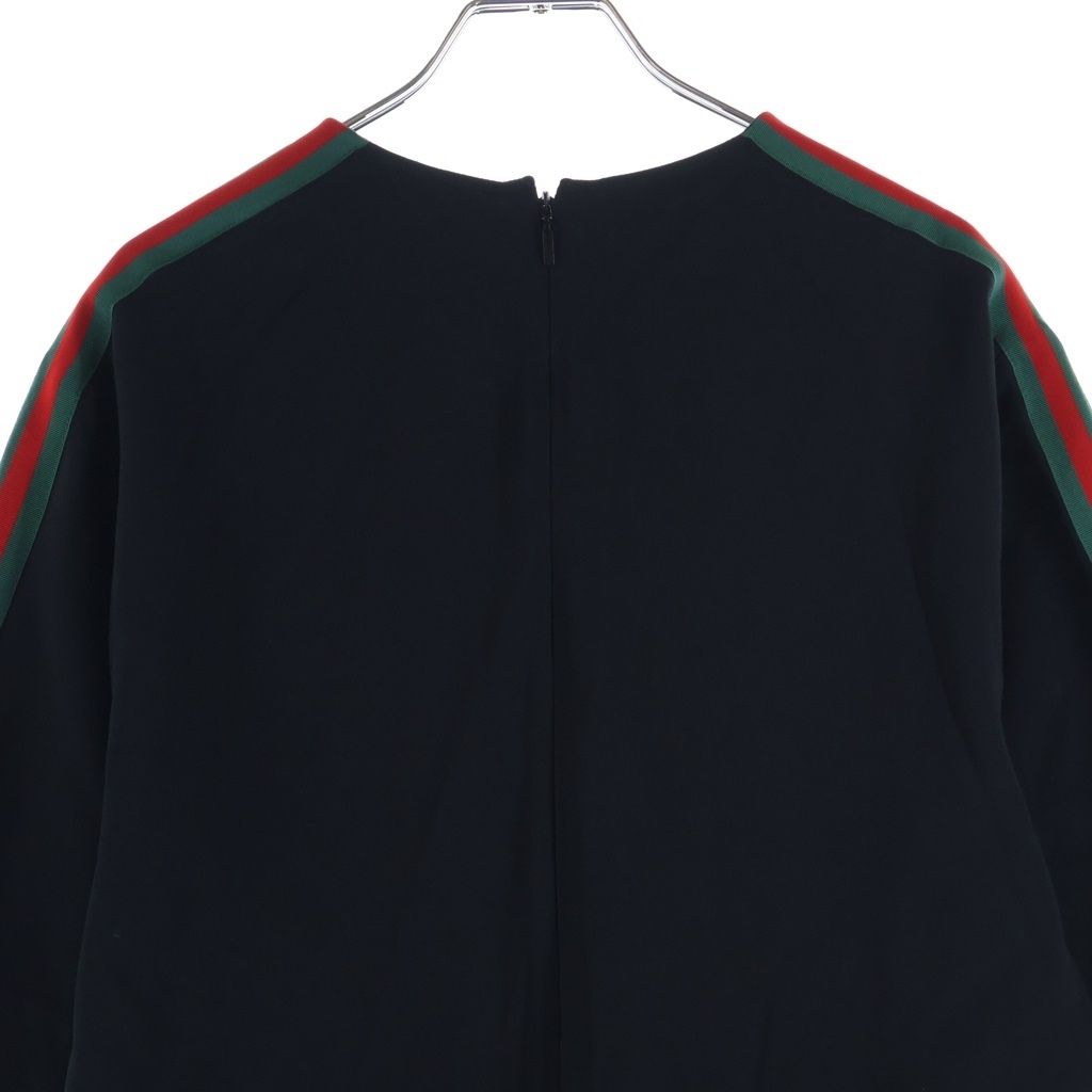 Gucci Sherry Line Side Mid Length Short Sleeve Dress Black — view 4