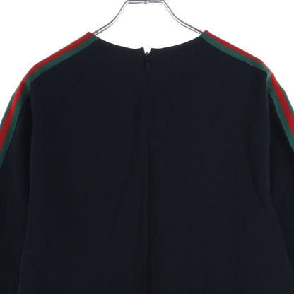 Gucci Sherry Line Side Mid Length Short Sleeve Dress Black — view 4