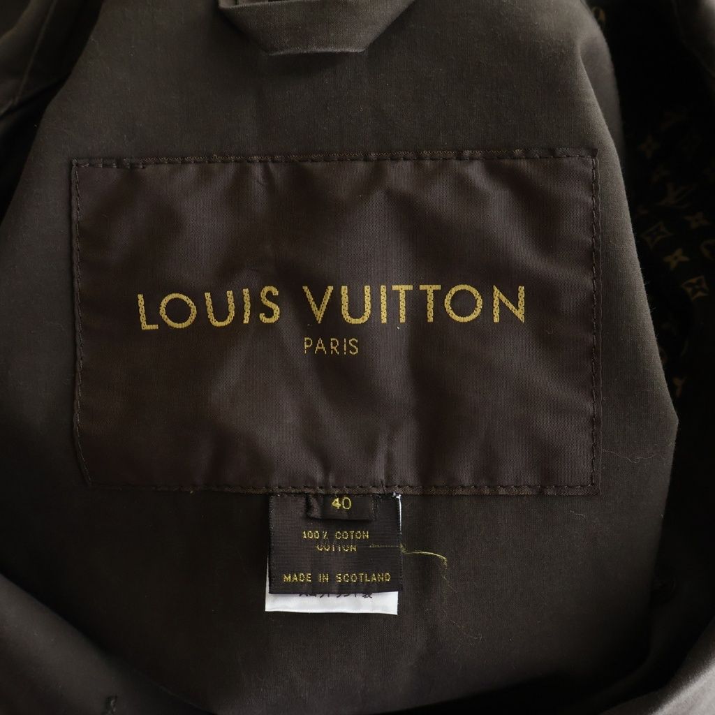 Louis Vuitton Trench Light Cotton Jacket Brown — view 6
