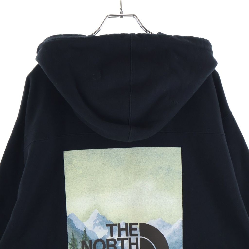 Gucci the North Face Pullover Hoodie Double Sided Print Logo Black — view 4