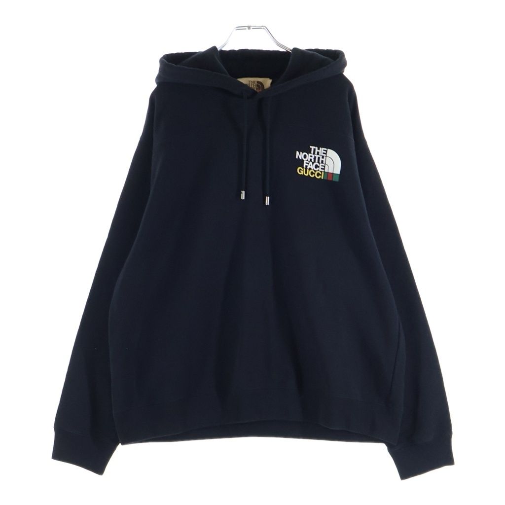 Gucci the North Face Pullover Hoodie Double Sided Print Logo Black — view 2