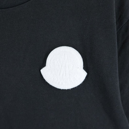Moncler Logo Patch Crew Neck Short Sleeve T-Shirt Black — view 5