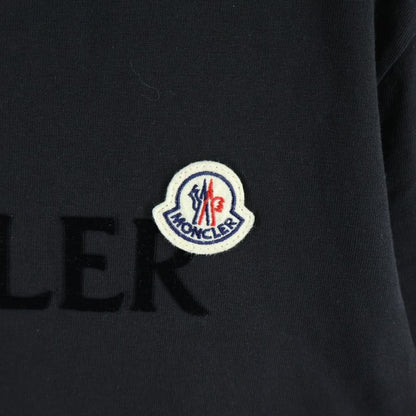 Moncler Patch Logo Print Short Sleeve Top T-Shirt Black — view 5