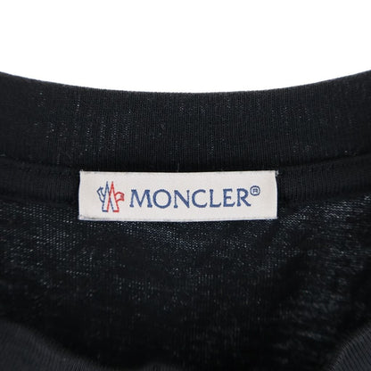 Moncler Patch Logo Print Short Sleeve Top T-Shirt Black — view 7