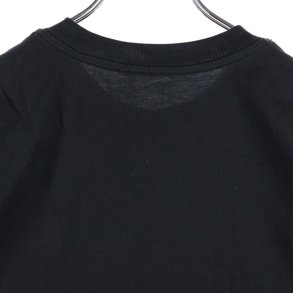 Moncler Patch Logo Print Short Sleeve Top T-Shirt Black — view 4