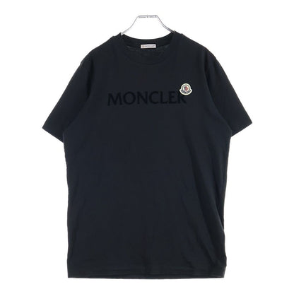 Moncler Patch Logo Print Short Sleeve Top T-Shirt Black
