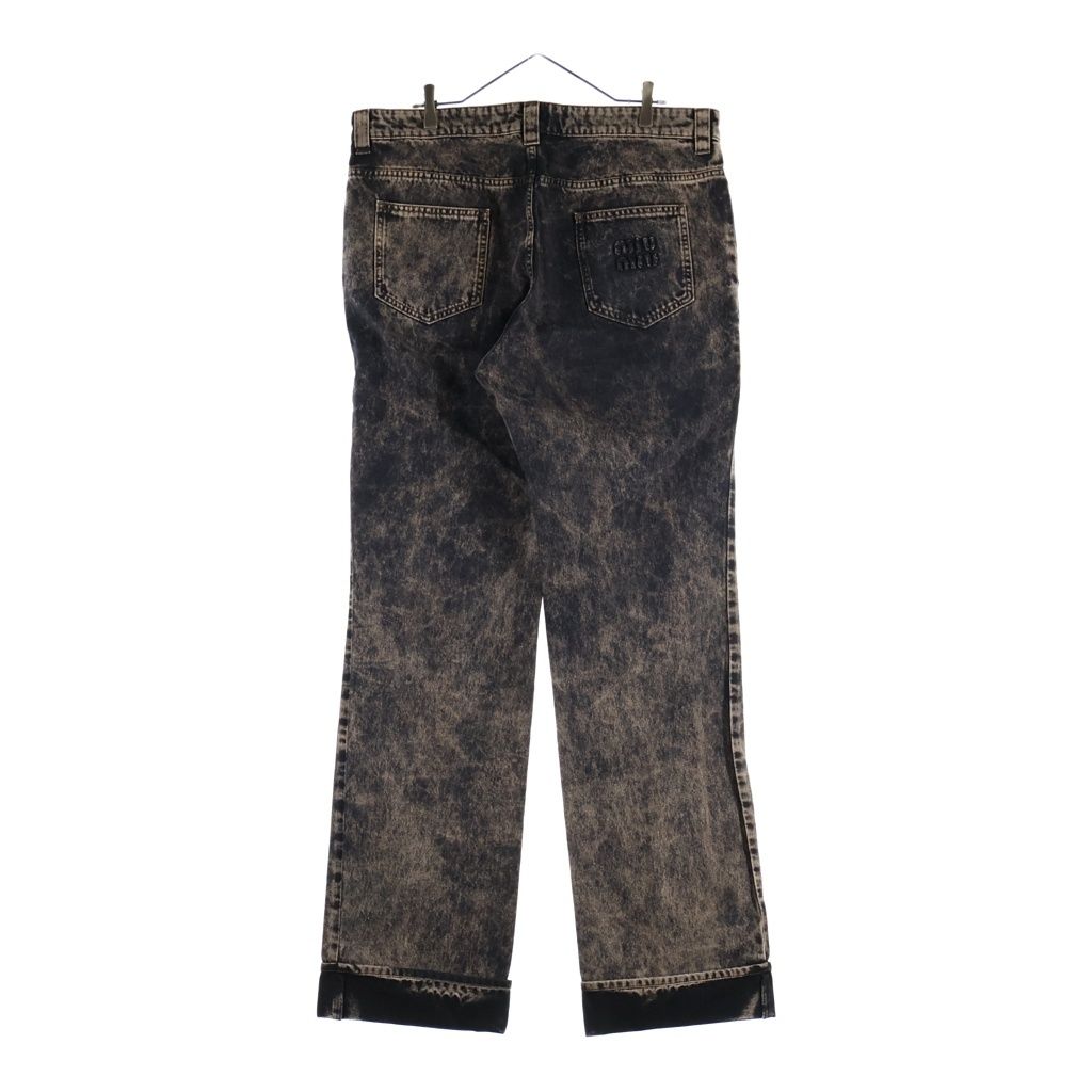 Miu Miu Pocket Logo Marble Denim Pants Black — view 2