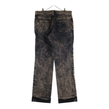Miu Miu Pocket Logo Marble Denim Pants Black — view 2