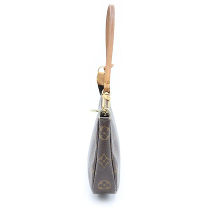 Louis Vuitton Monogram Pochette Accessoires Handbag Pouch Case Brown Leather — view 3