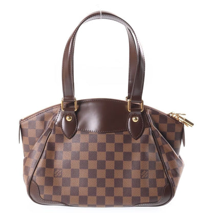 Louis Vuitton Damier Verona PM Handbag Brown Leather Gold — view 2