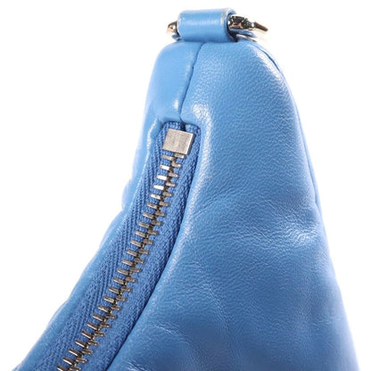 Prada Re Edition Chain Shoulder Bag Sky Blue Leather Silver — view 6