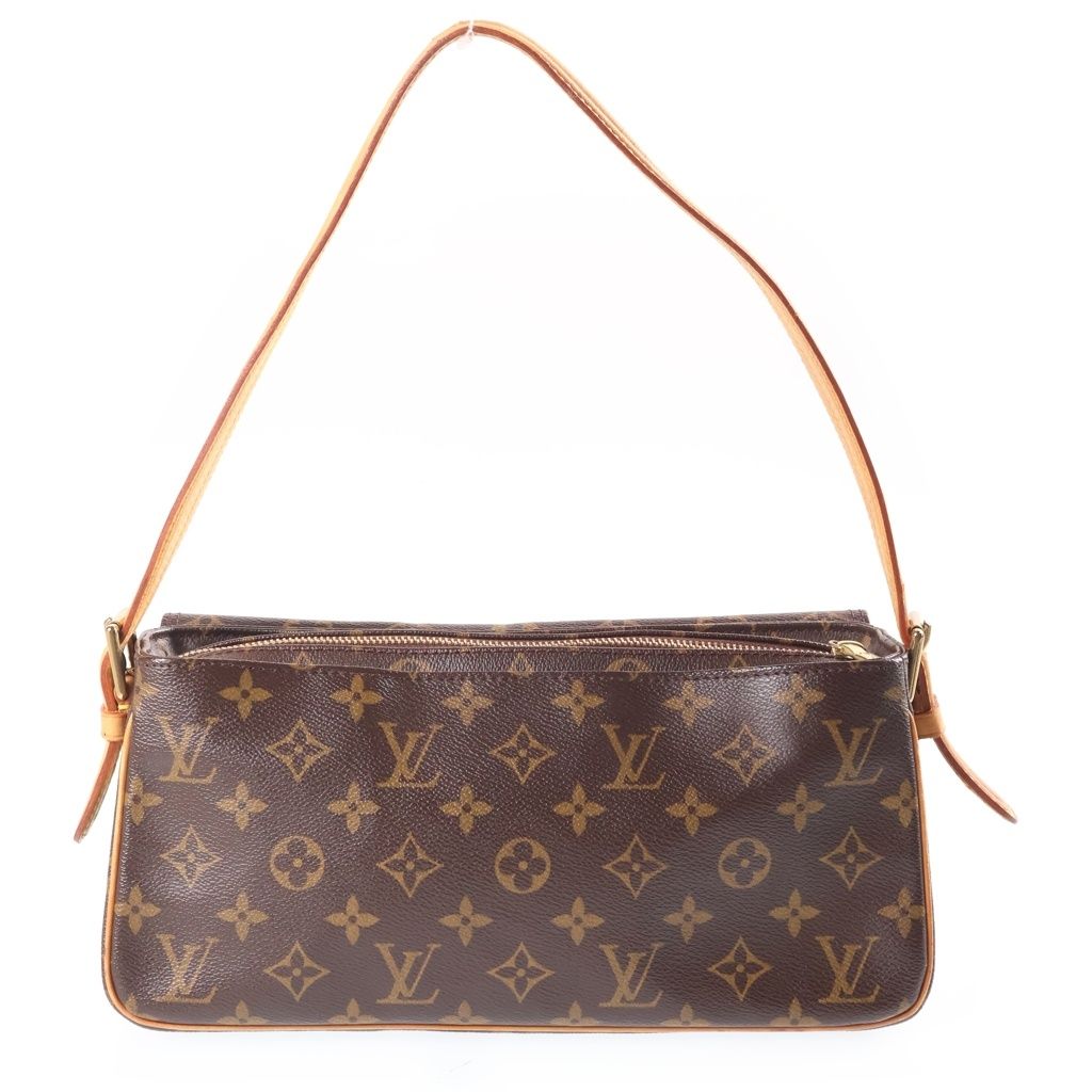 Louis Vuitton Monogram Viva Cite MM Shoulder Bag Brown Leather Gold — view 2