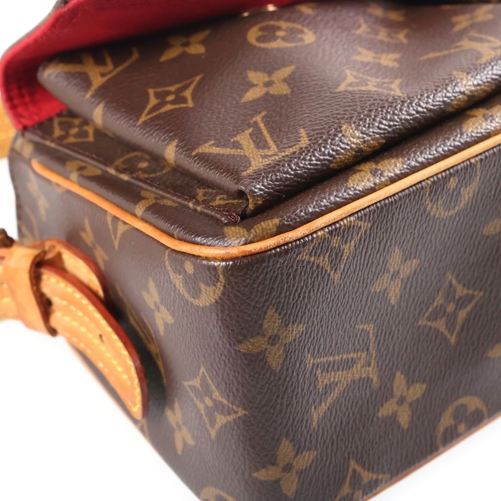 Louis Vuitton Monogram Viva Cite MM Shoulder Bag Brown Leather Gold — view 5