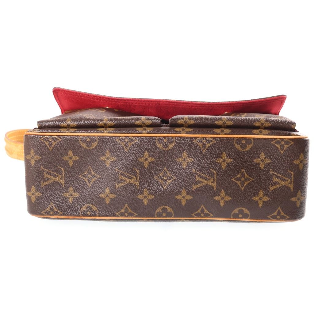 Louis Vuitton Monogram Viva Cite MM Shoulder Bag Brown Leather Gold — view 4