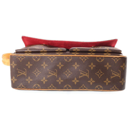 Louis Vuitton Monogram Viva Cite MM Shoulder Bag Brown Leather Gold — view 4