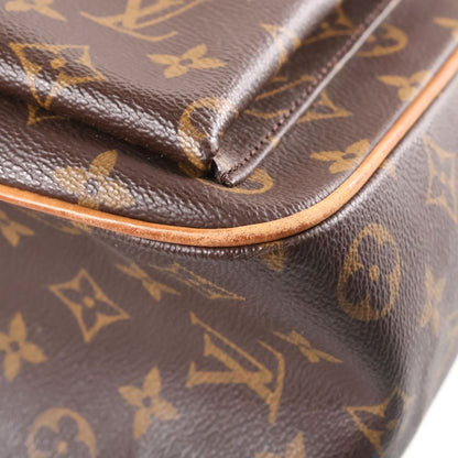 Louis Vuitton Monogram Multi Handbag Brown Leather Gold — view 6