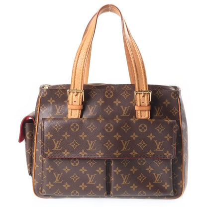 Louis Vuitton Monogram Multi Handbag Brown Leather Gold