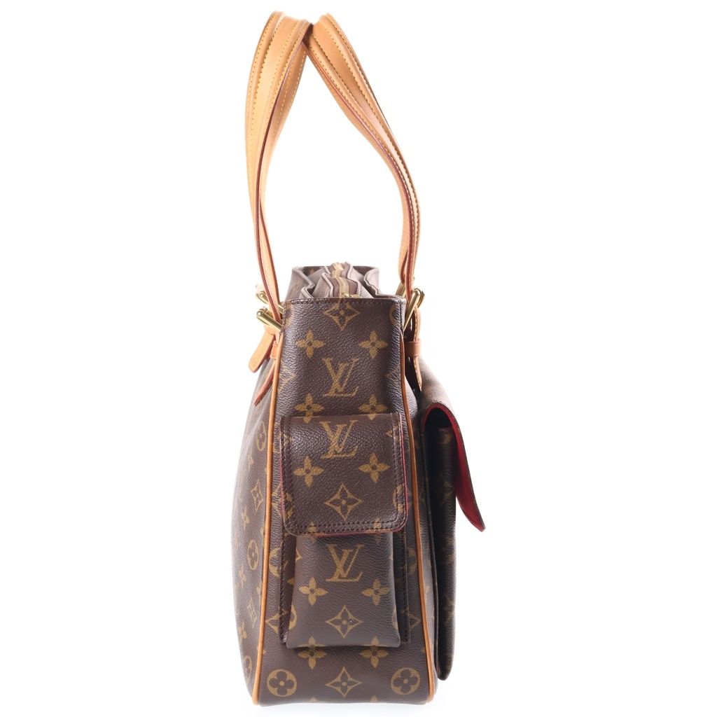 Louis Vuitton Monogram Multi Handbag Brown Leather Gold — view 3