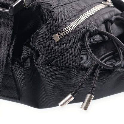 Celine Logo Trekking Messenger Bag Black Canvas Silver — view 5