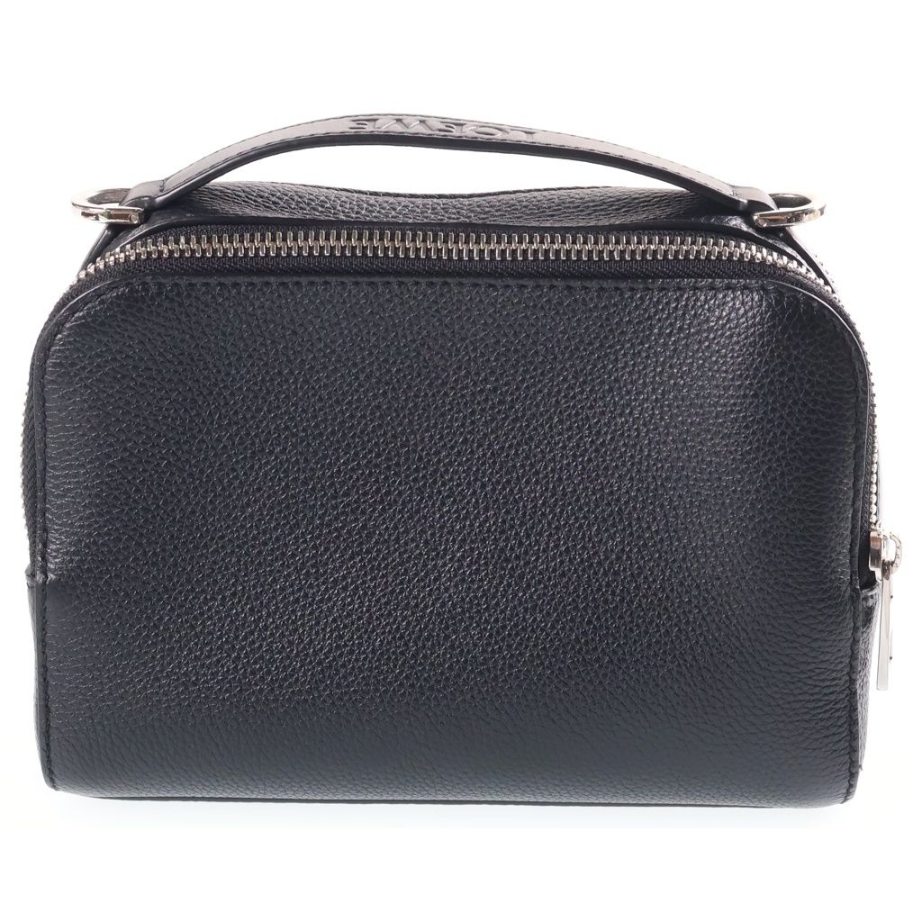 Loewe Anagram Camera Bag Cross Black Leather Silver — view 2