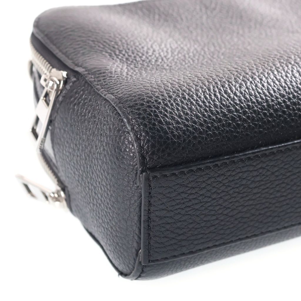 Loewe Anagram Camera Bag Cross Black Leather Silver — view 5