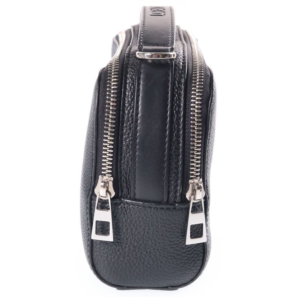 Loewe Anagram Camera Bag Cross Black Leather Silver — view 3