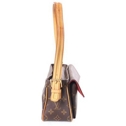 Louis Vuitton Monogram Viva Cite MM Shoulder Bag Brown Leather Gold — view 3