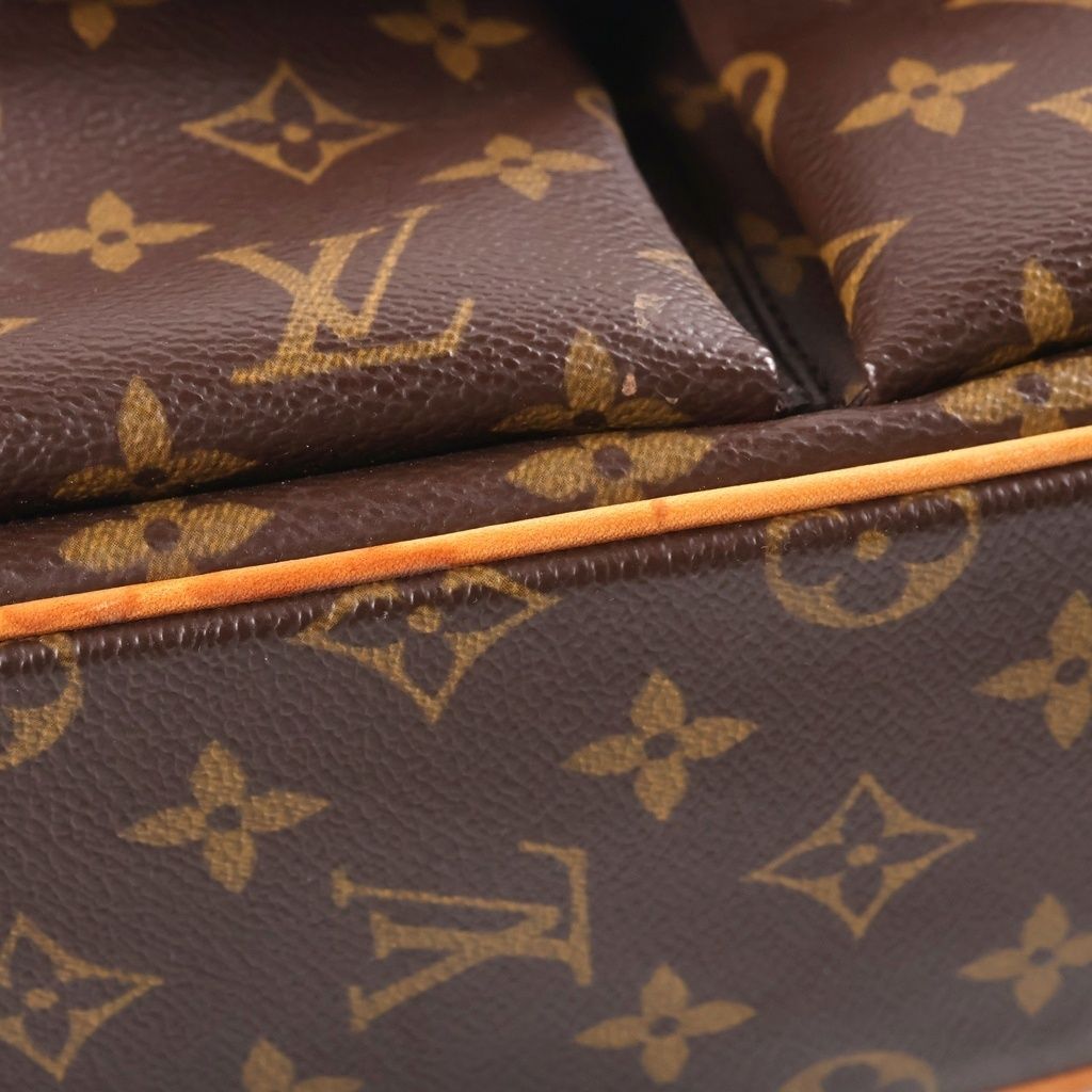 Louis Vuitton Monogram Viva Cite MM Shoulder Bag Brown Leather Gold — view 6