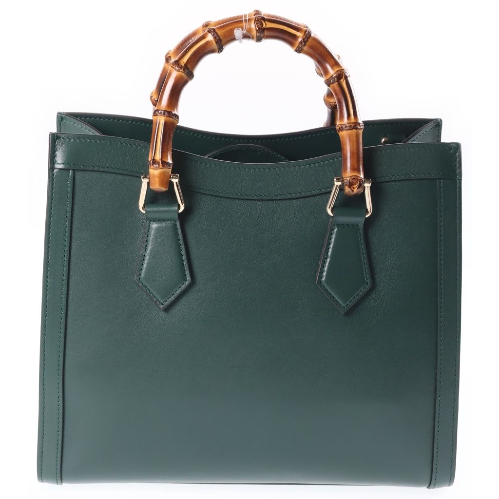 Gucci Diana Bamboo Medium Leather 2-Way Bag Green — view 2