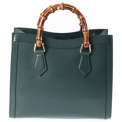 Gucci Diana Bamboo Medium Leather 2-Way Bag Green — view 2