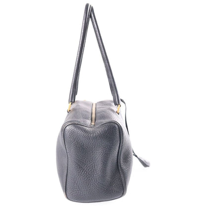 Prada Leather Mini Boston Bag Black Gold — view 3
