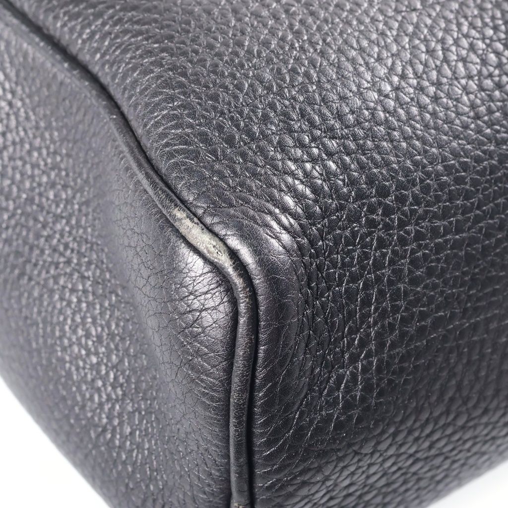 Prada Leather Mini Boston Bag Black Gold — view 6