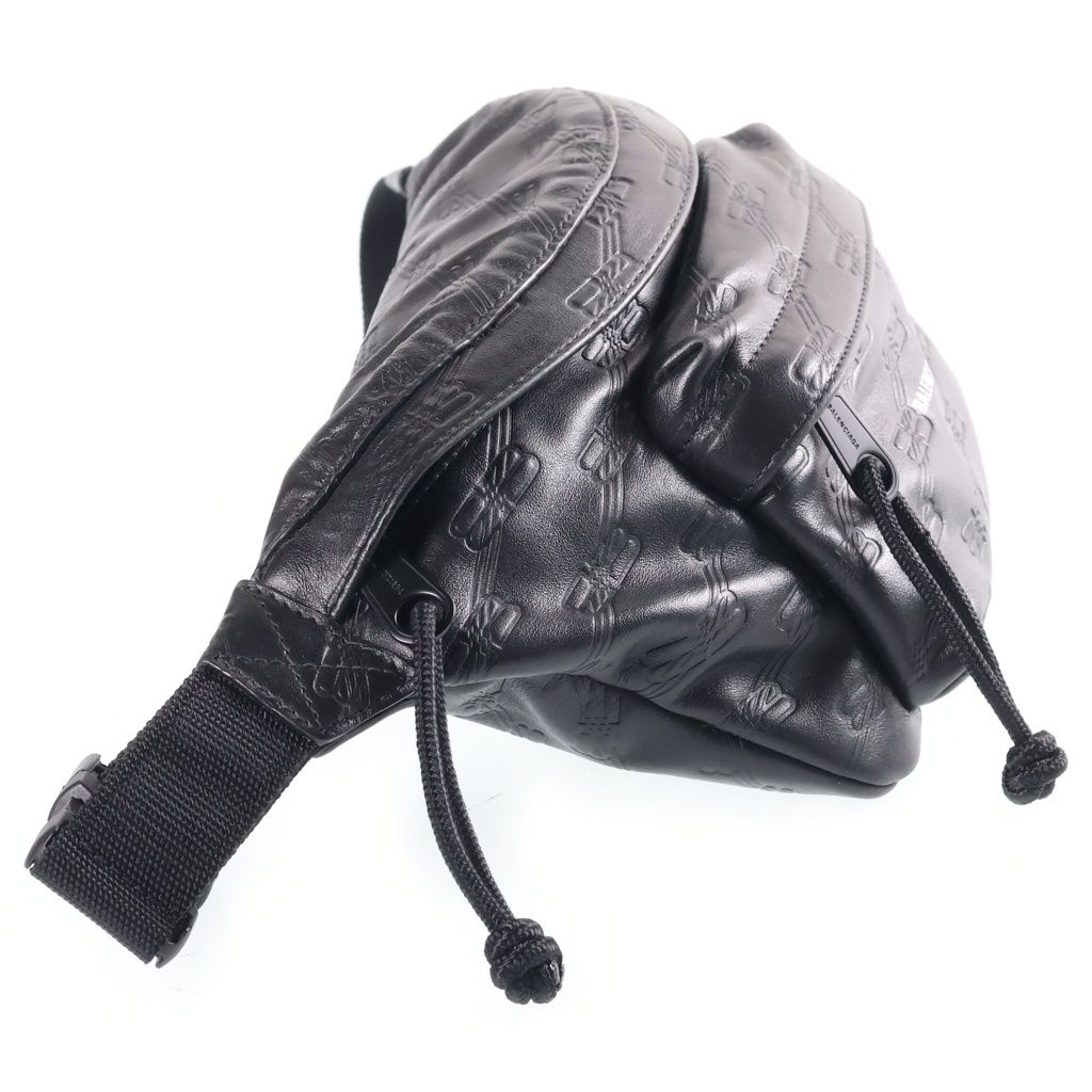 Balenciaga BB Signature Beltpack Embossed Belt Bag Black — view 3