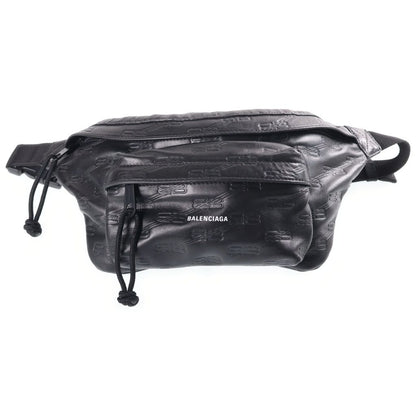 Balenciaga BB Signature Beltpack Embossed Belt Bag Black