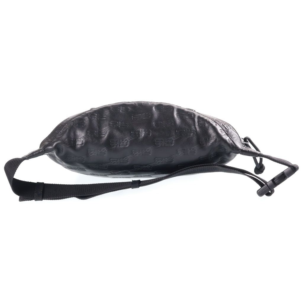Balenciaga BB Signature Beltpack Embossed Belt Bag Black — view 2