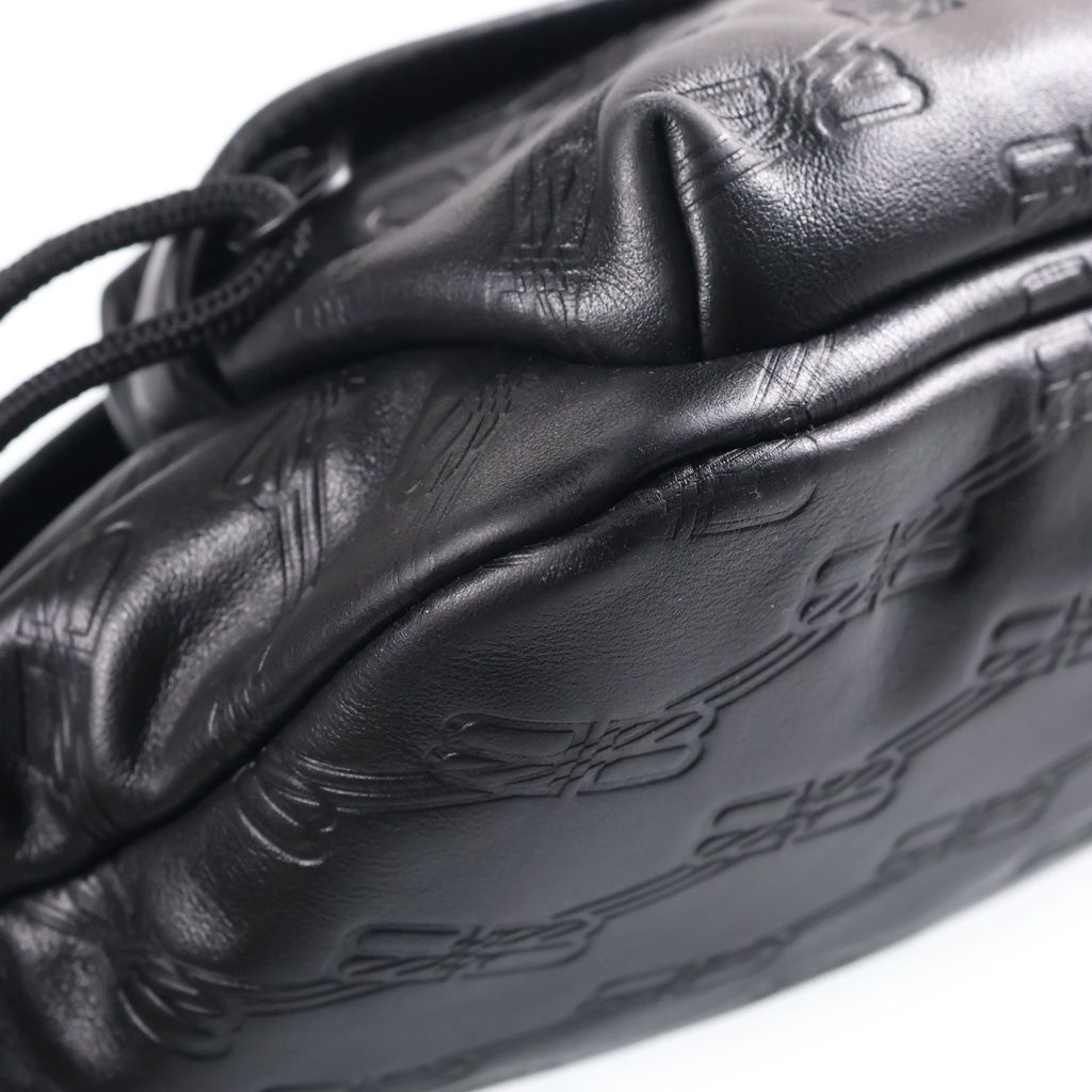 Balenciaga BB Signature Beltpack Embossed Belt Bag Black — view 5