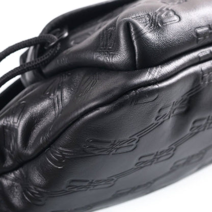 Balenciaga BB Signature Beltpack Embossed Belt Bag Black — view 5