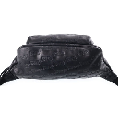 Balenciaga BB Signature Beltpack Embossed Belt Bag Black — view 4