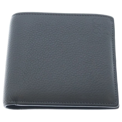 Loewe Anagram Embossed Bifold Leather Compact Wallet Gray