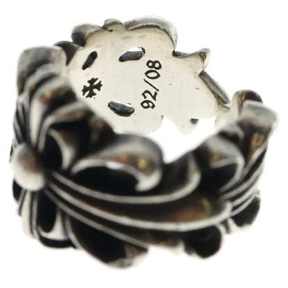 Chrome Hearts Dbl Flrl Double Floral Cross Ring Silver — view 6