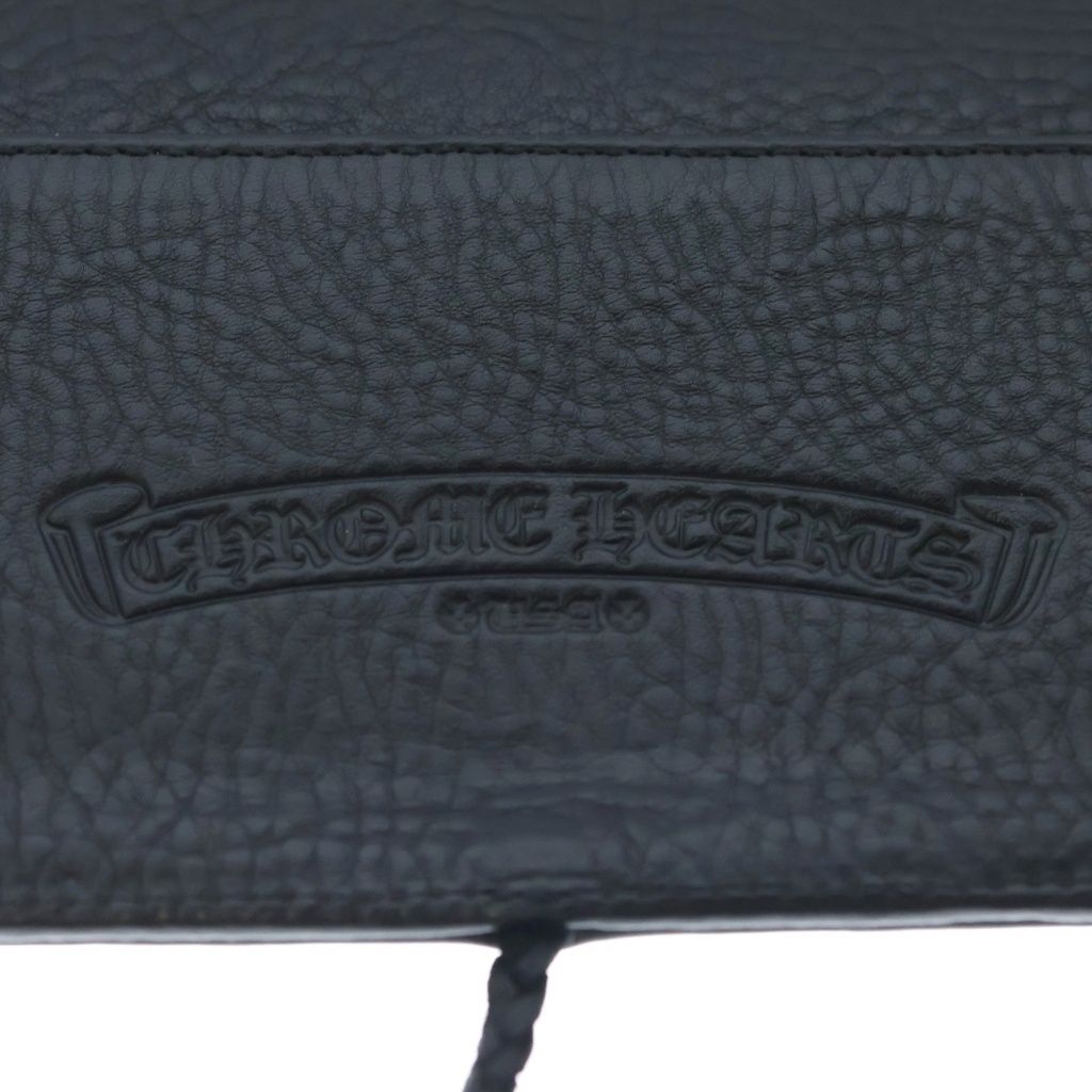 Chrome Hearts Agenda Plain Cross Ball Button Book Cover Black — view 6