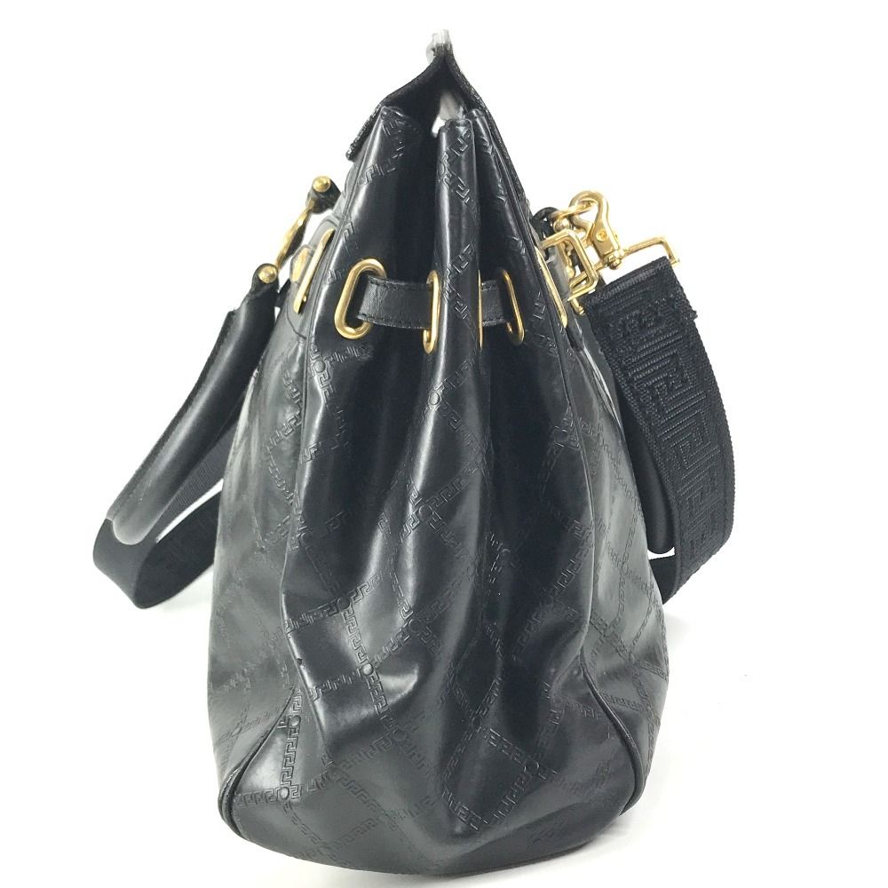Versace Boston Bag Medusa Logo Leather Black — view 4