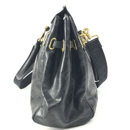 Versace Boston Bag Medusa Logo Leather Black — view 4